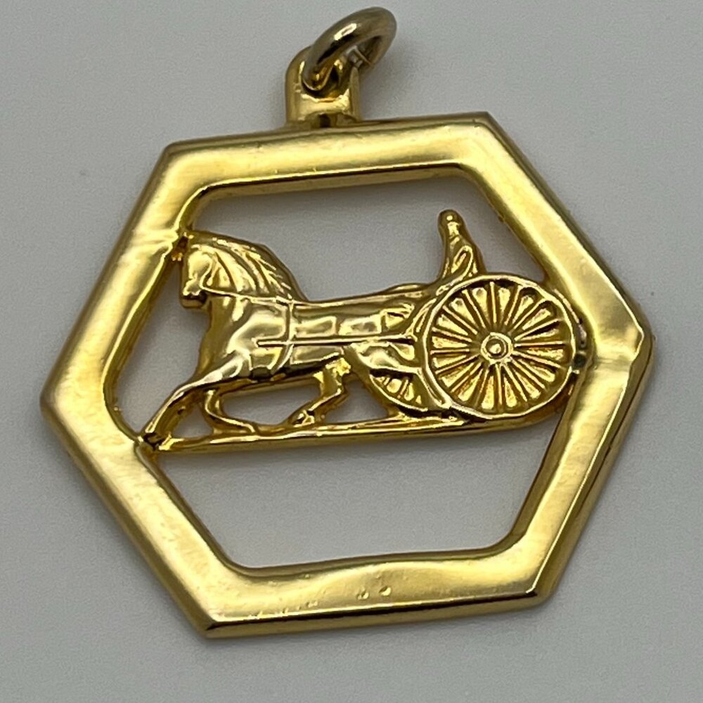 Pre-loved Vintage Celine Gold Tone Pendant Charm